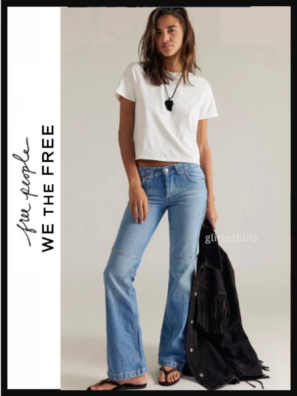 Free People We The Free Flora Low-Rise Bootcut Jeans.